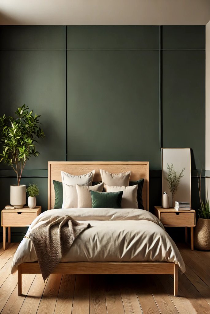 dark green bedrooms