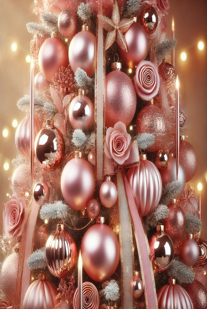 pink christmas tree decor