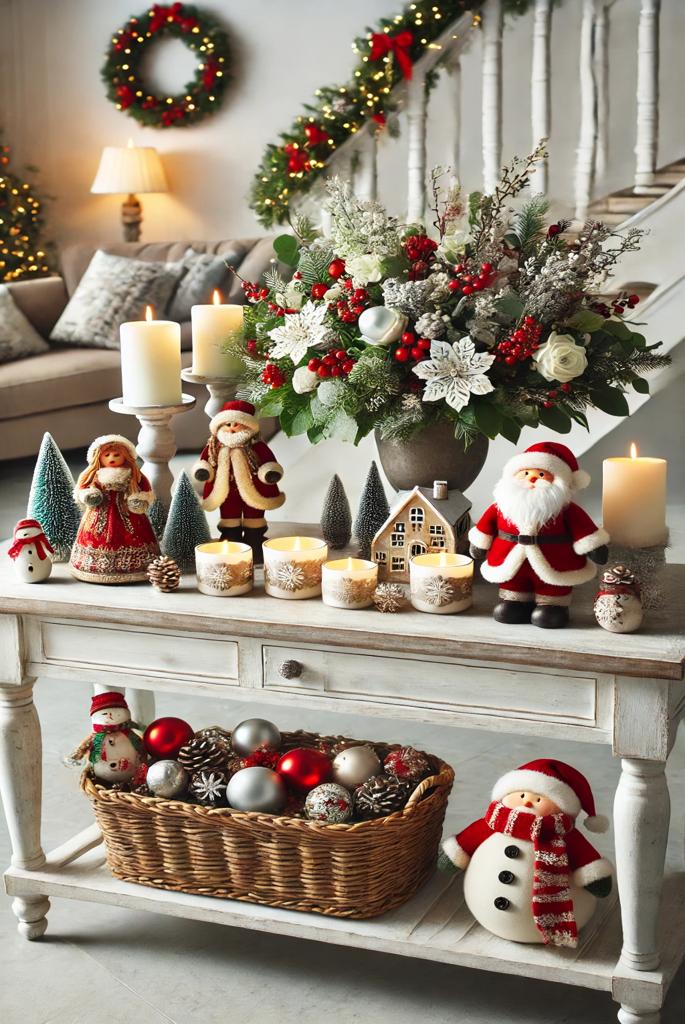 Christmas Entryway Tables