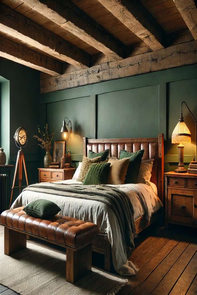 Rustic Green Bedroom Decor Ideas