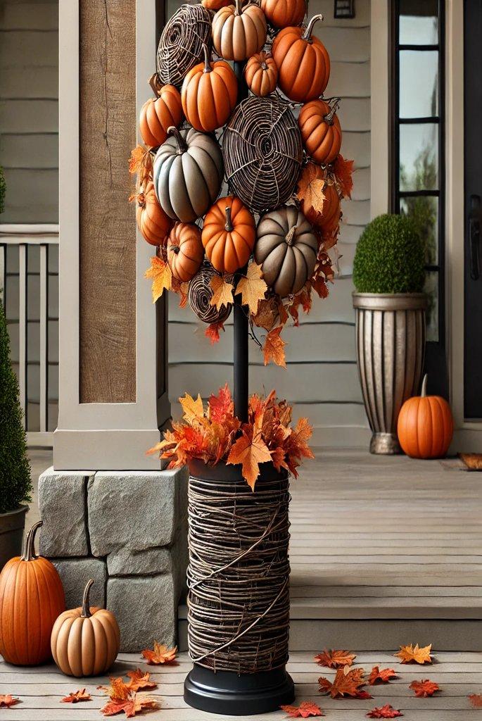 modern fall porch decor