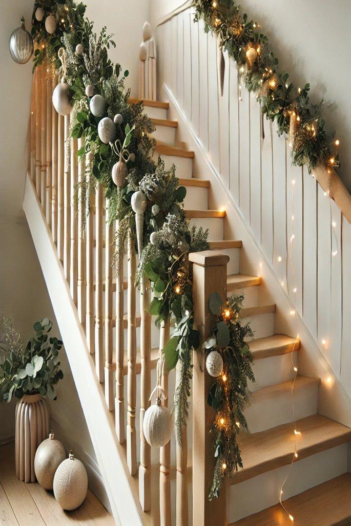 Christmas decoration for stairs