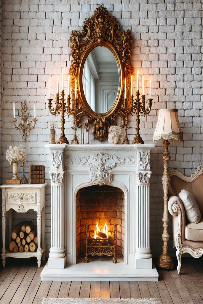 Vintage Charm Fireplace