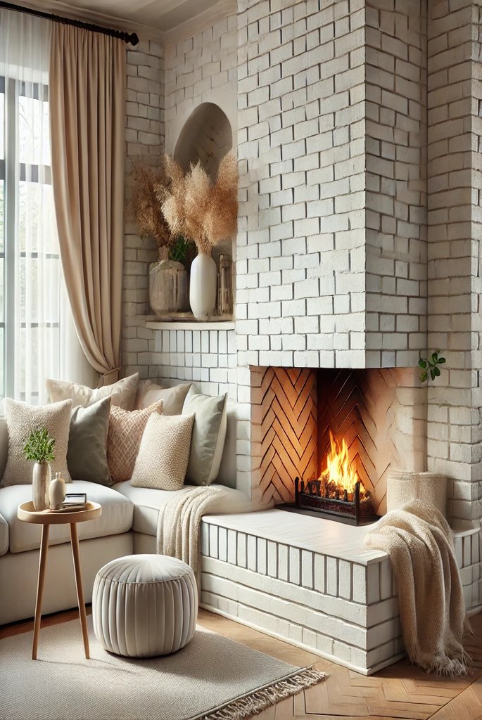 Corner Fireplace Design