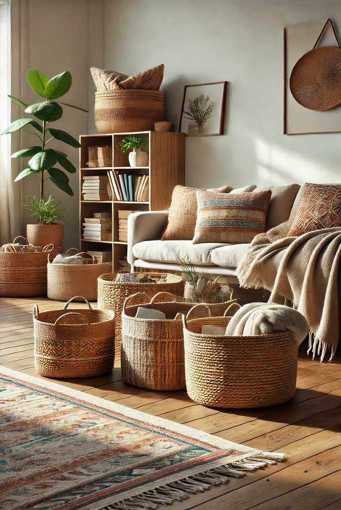 Woven Baskets as Storage