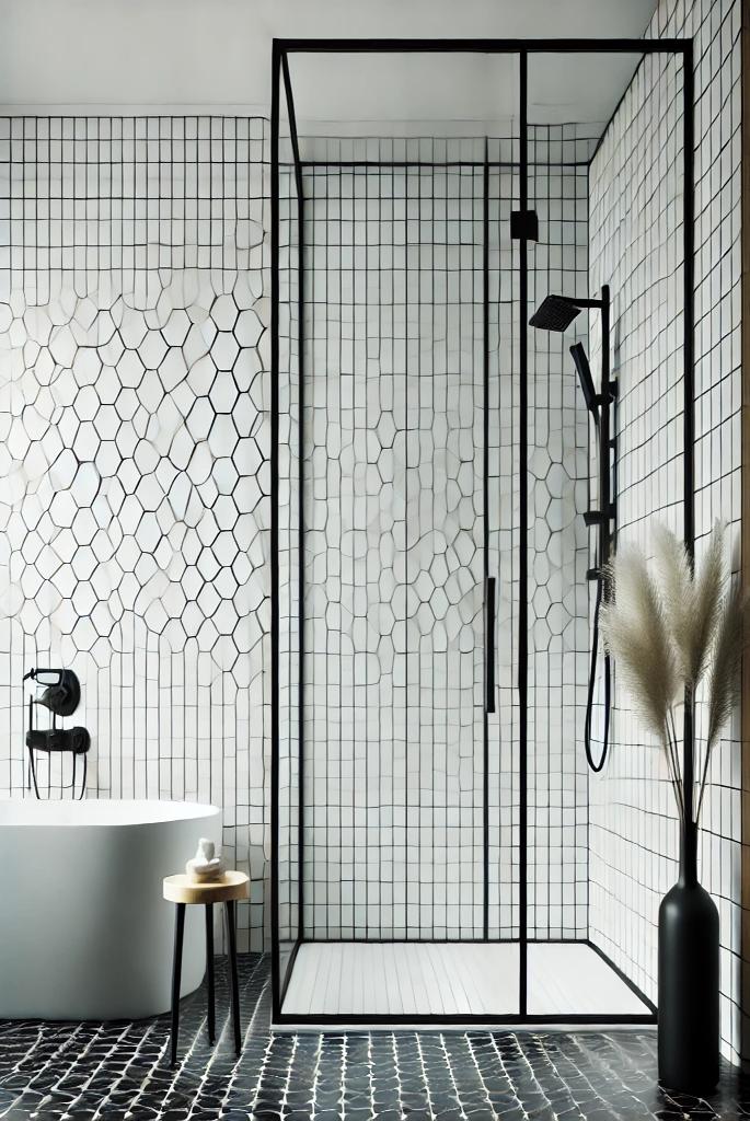 Black Framed Shower Doors