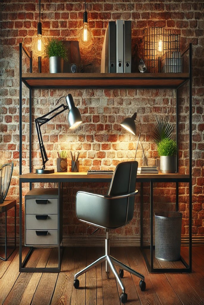 Industrial Style for home office background