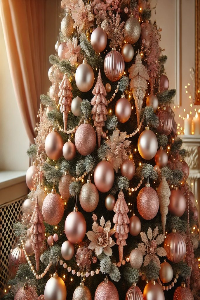 Pink christmas tree decor ideas pinterest