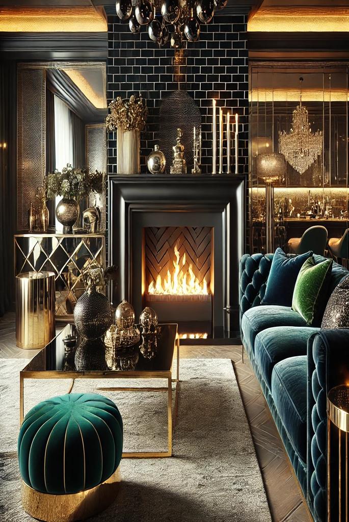 Contemporary Glam fireplace