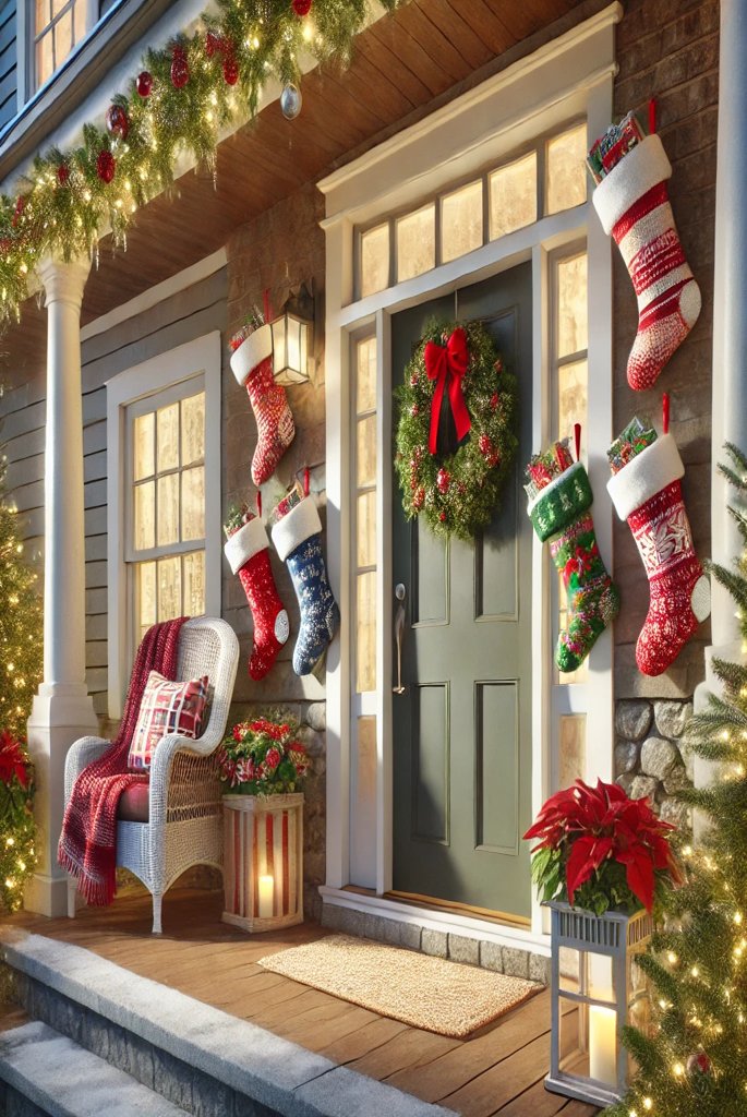 christmas decor with Hanging Stockings