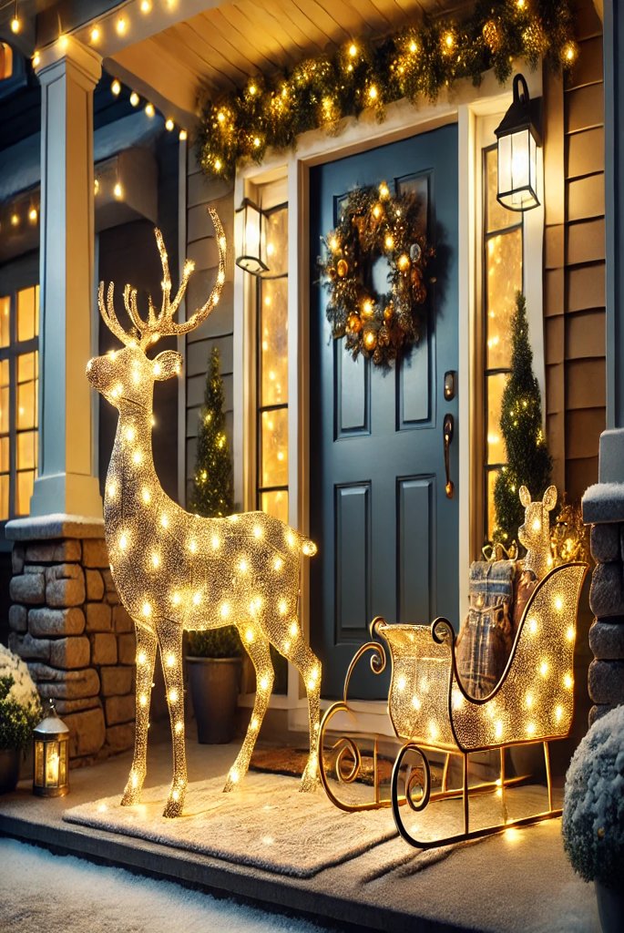 Light-Up Reindeer or Sleigh