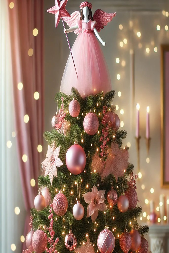 Pink Star or Angel Tree Topper