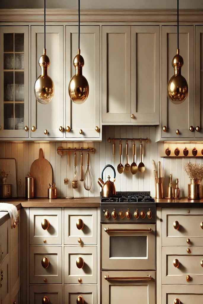 Beige and Brass Accents