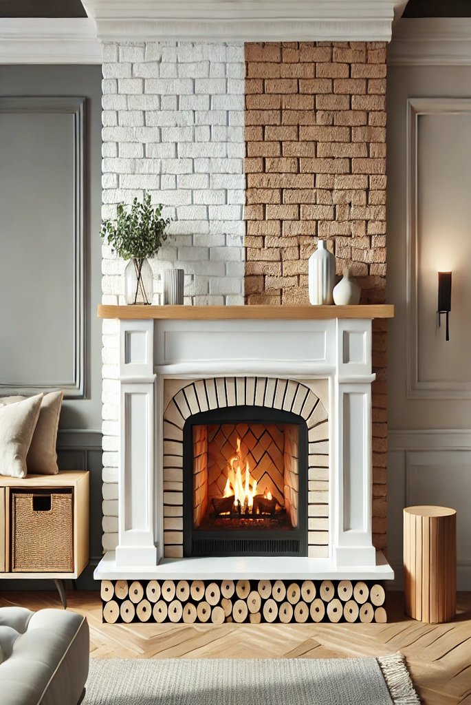 Two-Tone Fireplace