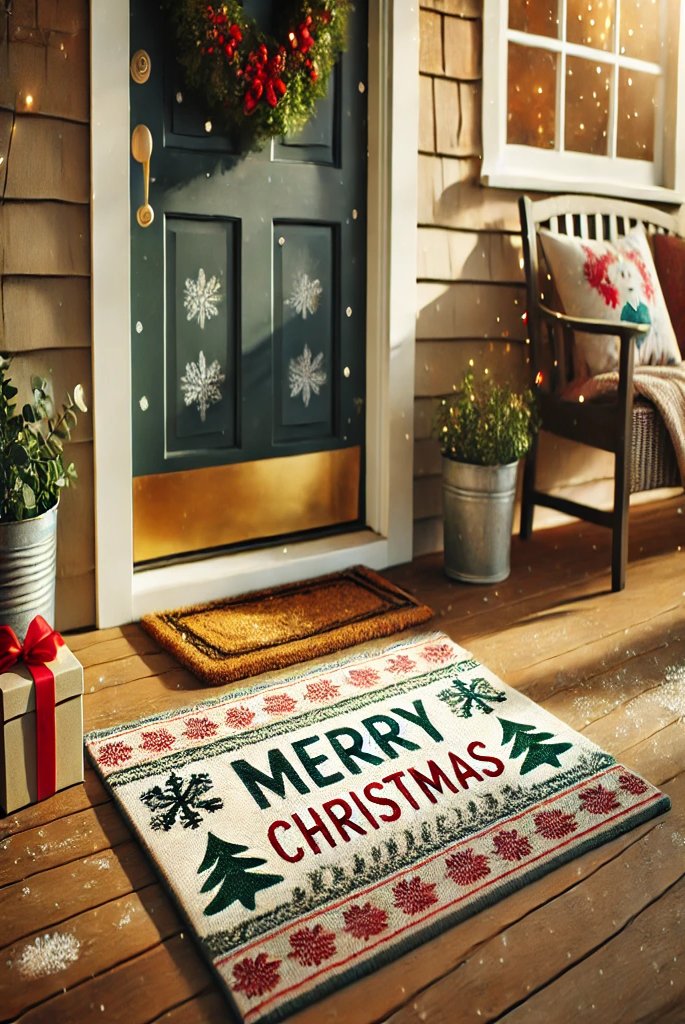 decorate a front porch for christmas