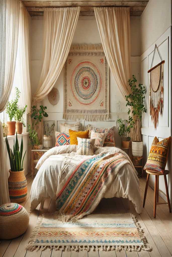 boho themed bedroom