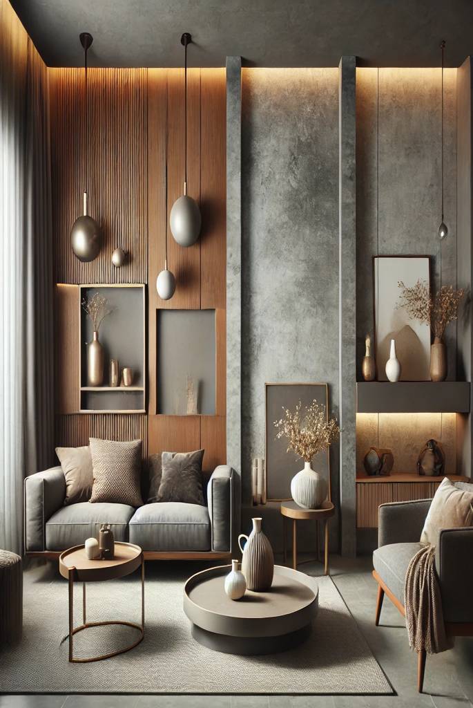 Statement Walls in Grey and Brown