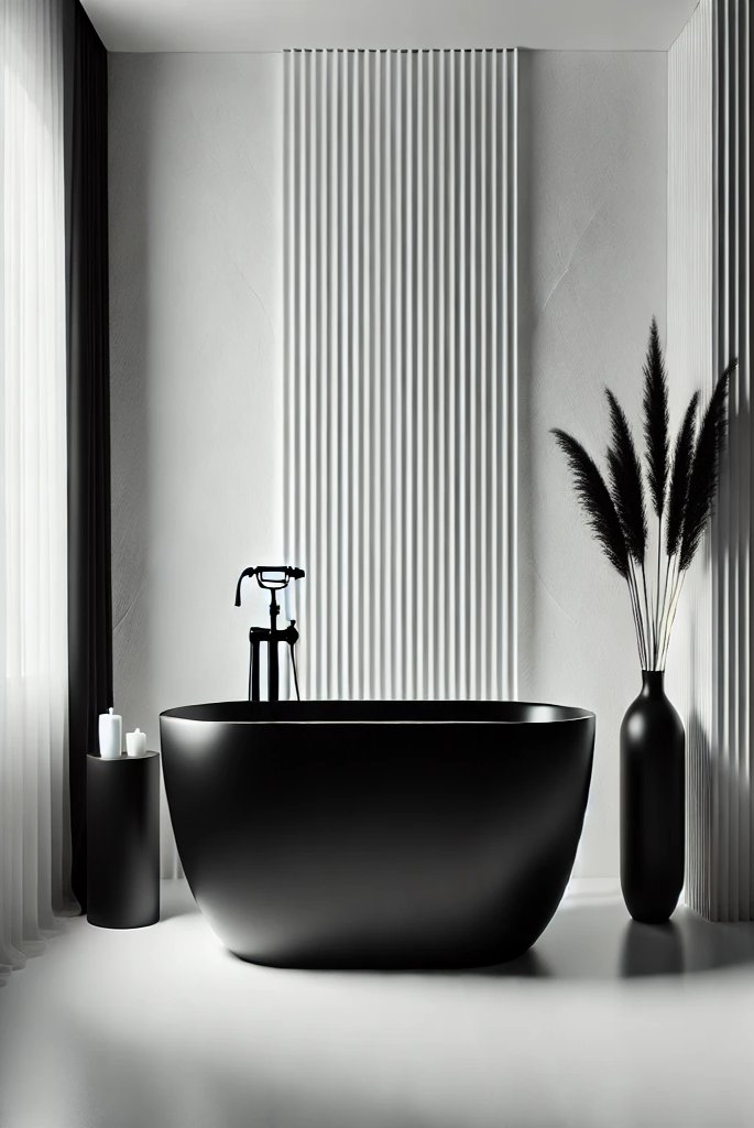 Bold Black Bathtub