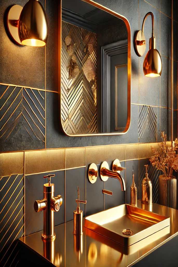 gold bathroom ideas