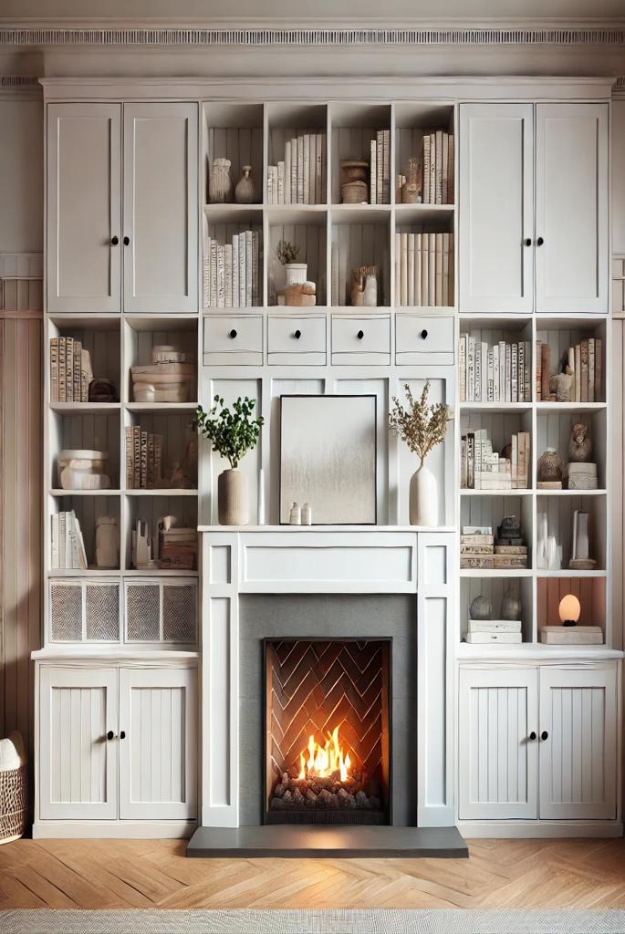  Fireplace with Built-In Storage