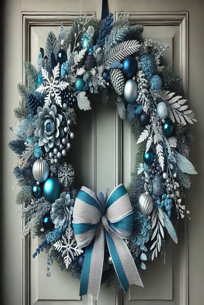 Blue Christmas Wreaths