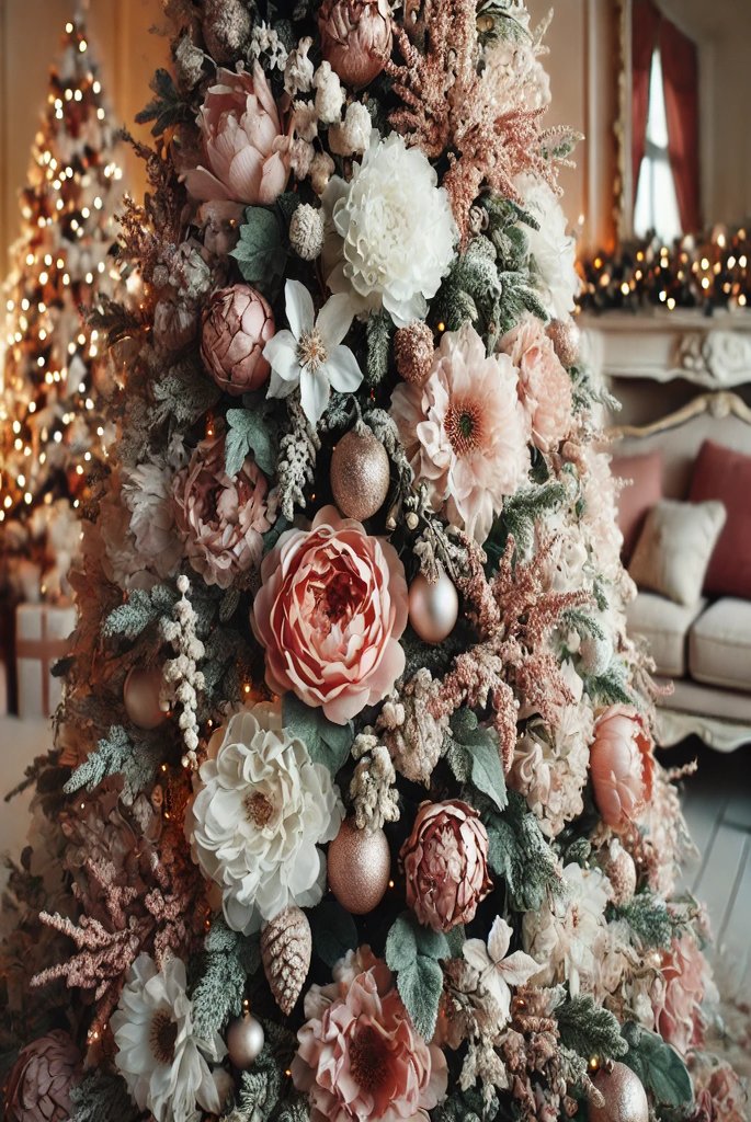 pink christmas tree decoration ideas 