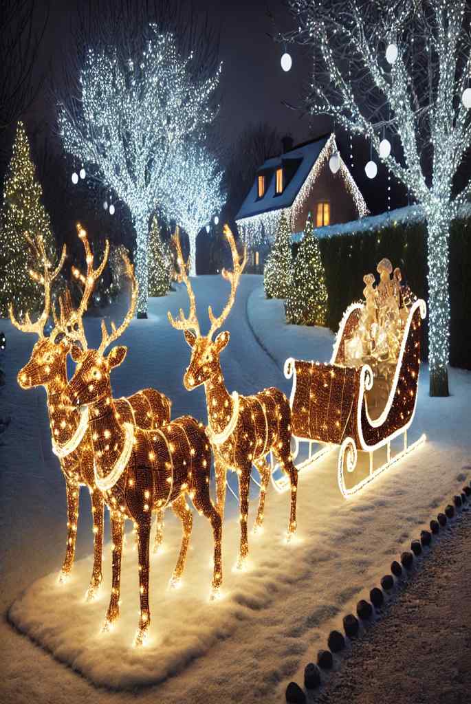 Light-Up Reindeer and Sleigh