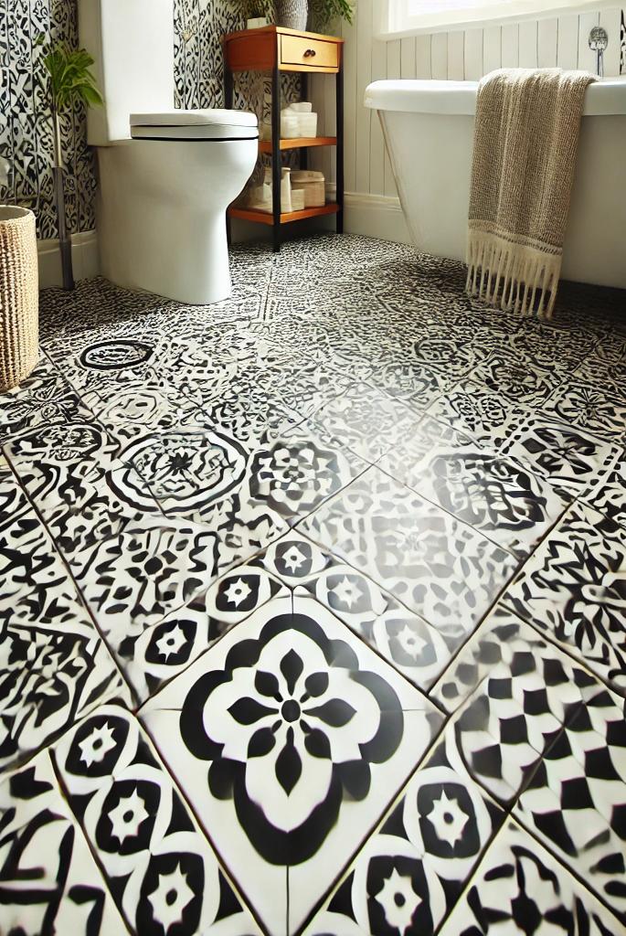 Black and white bathroom ideas 2024