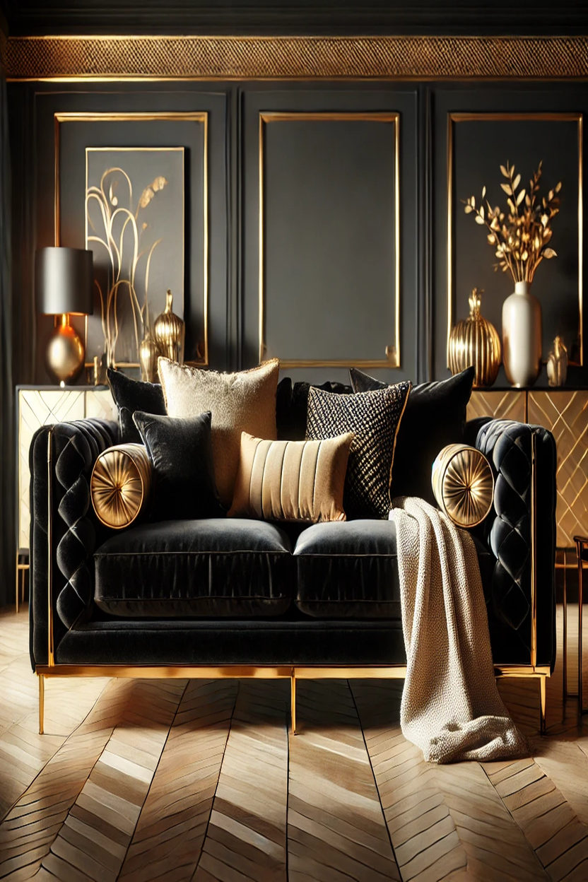 17 Awesome Black and Gold Living Room Ideas for Your Home