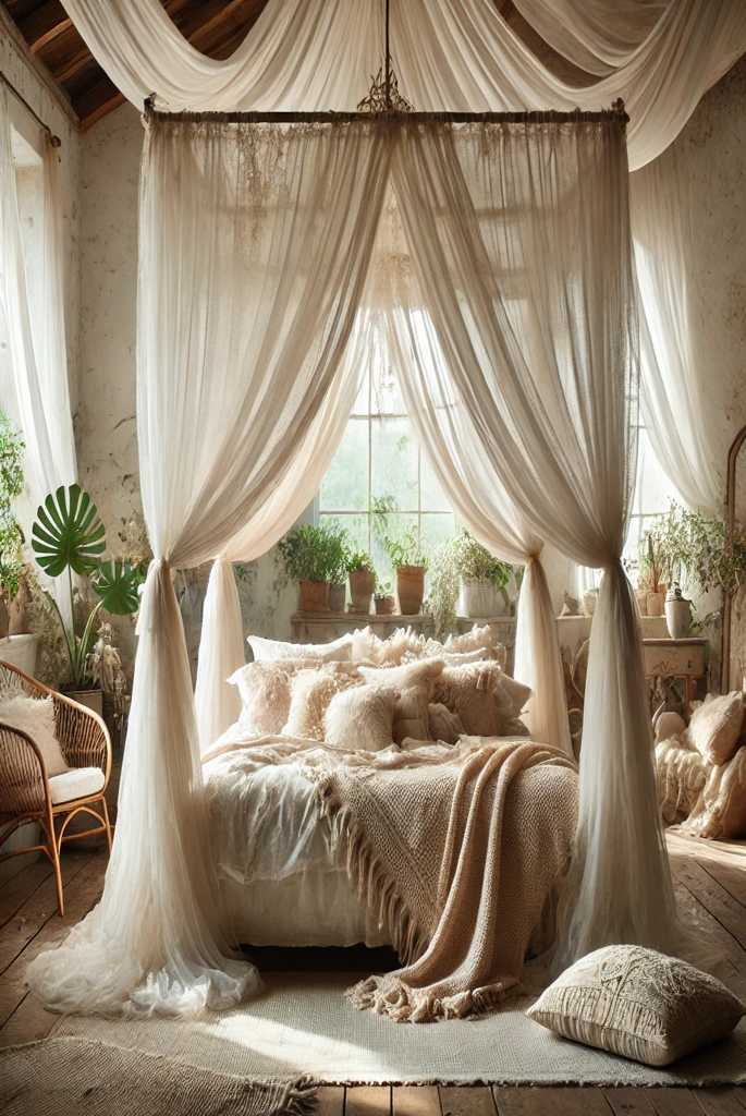 Canopy Beds with Light Fabrics