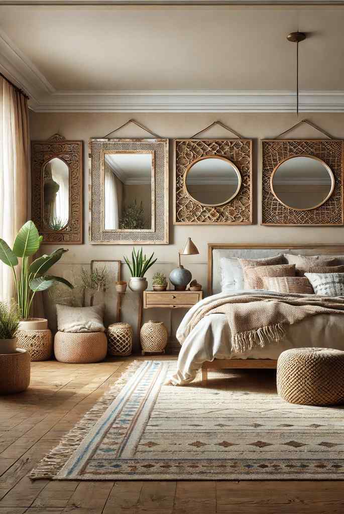 Boho Mirrors with Unique Frames