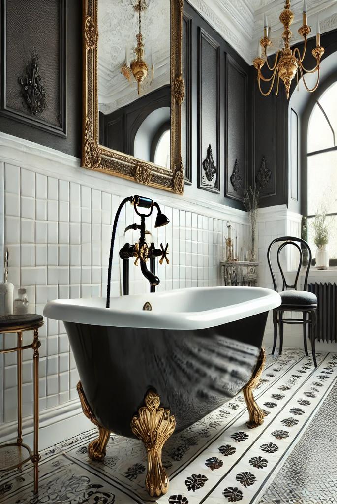 Vintage Glam with Clawfoot Tub