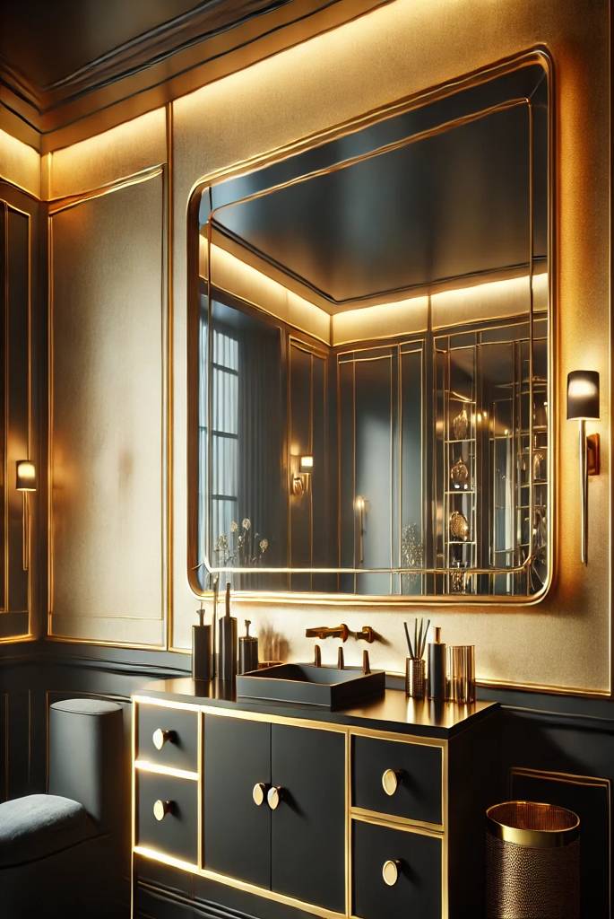 Gold-Framed Mirrors