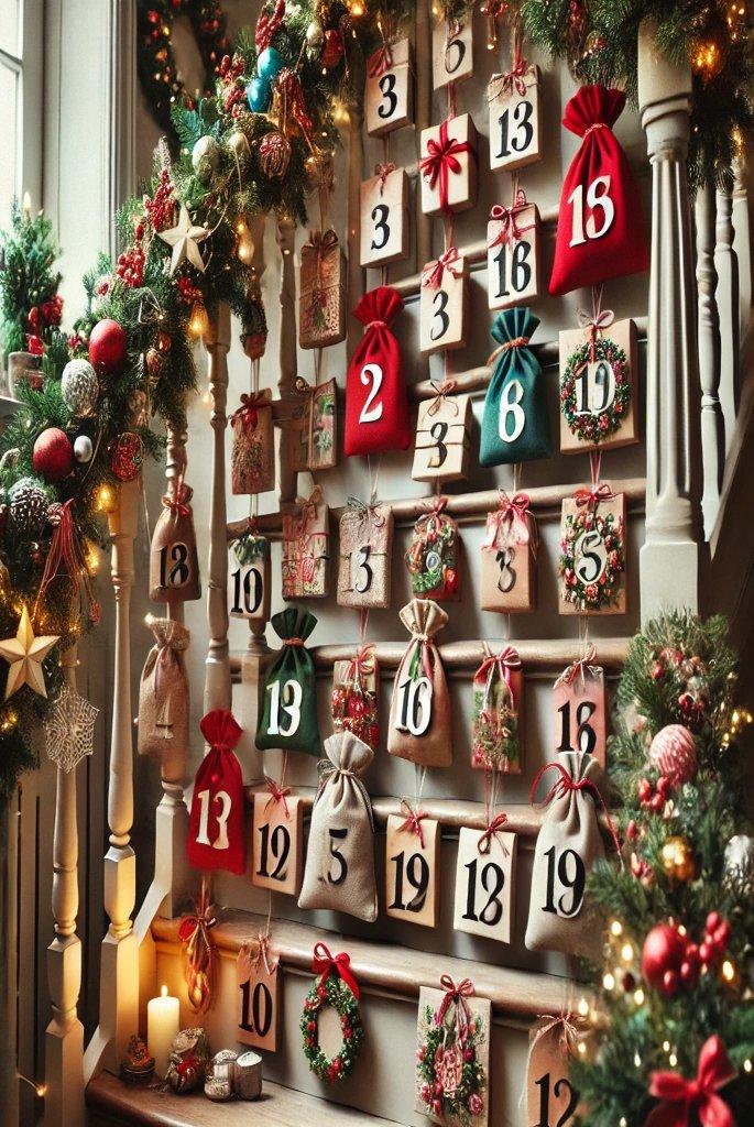 Advent Calendar on the Stairs