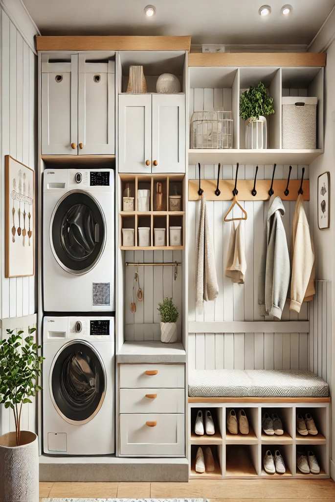 Combined Laundry and Mud Room Design