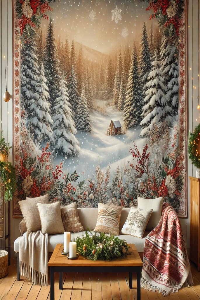 Holiday Wall Tapestry for christmas