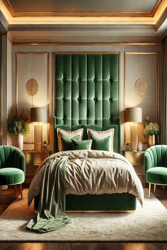 dark green bedroom decor ideas