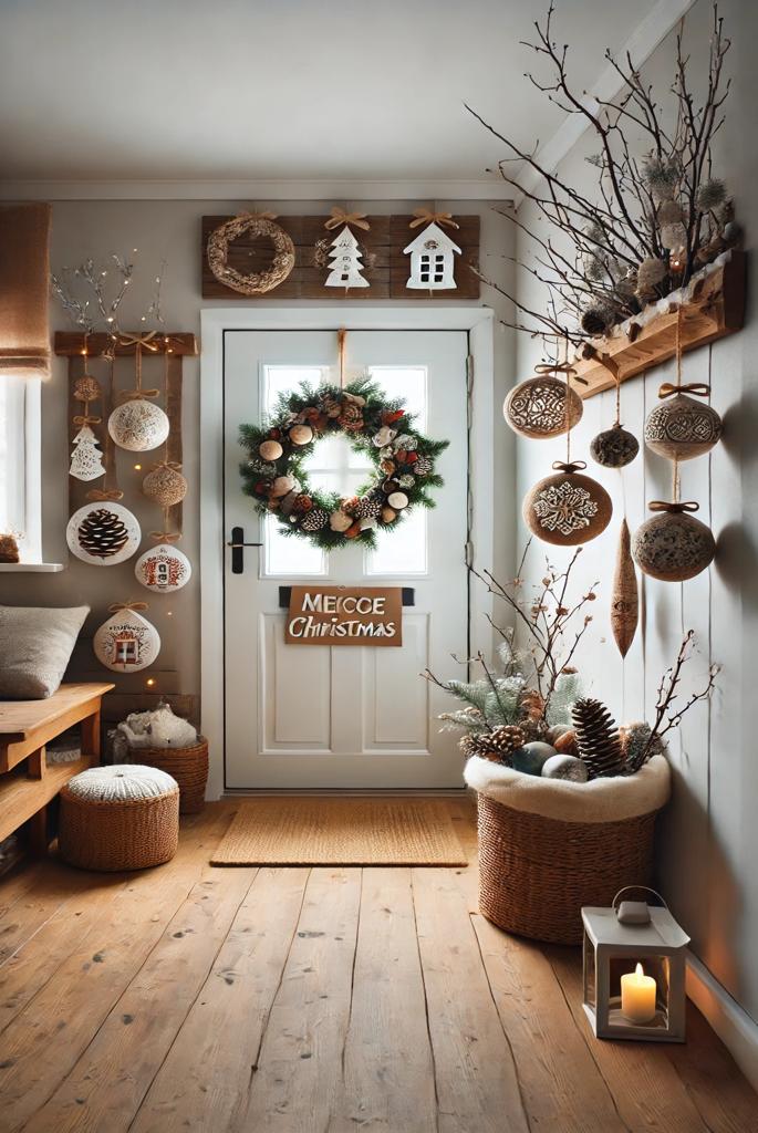 DIY Christmas Decorations for the Entryway