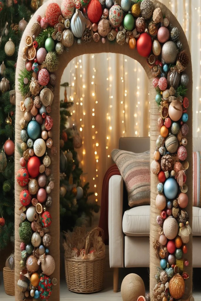 DIY Ornament Garland Arch