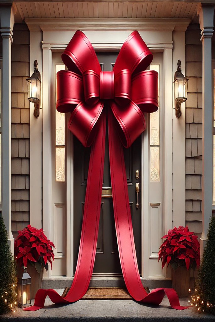 Festive Front Door Bow