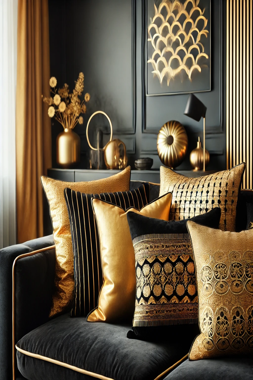 17 Awesome Black and Gold Living Room Ideas for Your Home