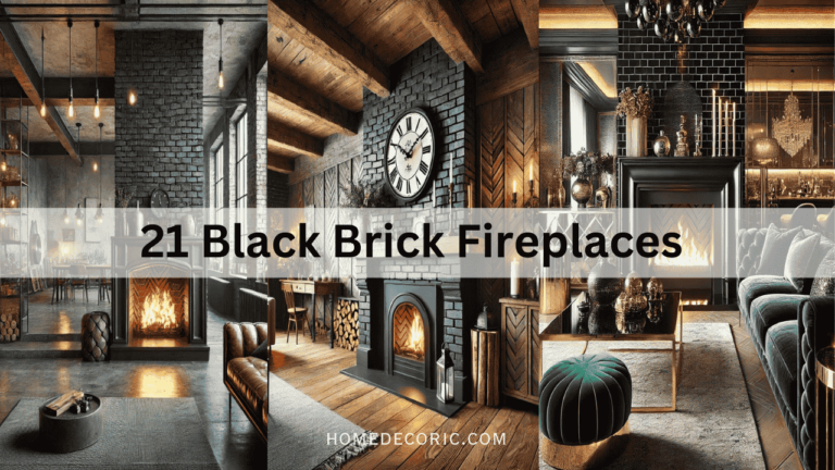 Black Brick Fireplace