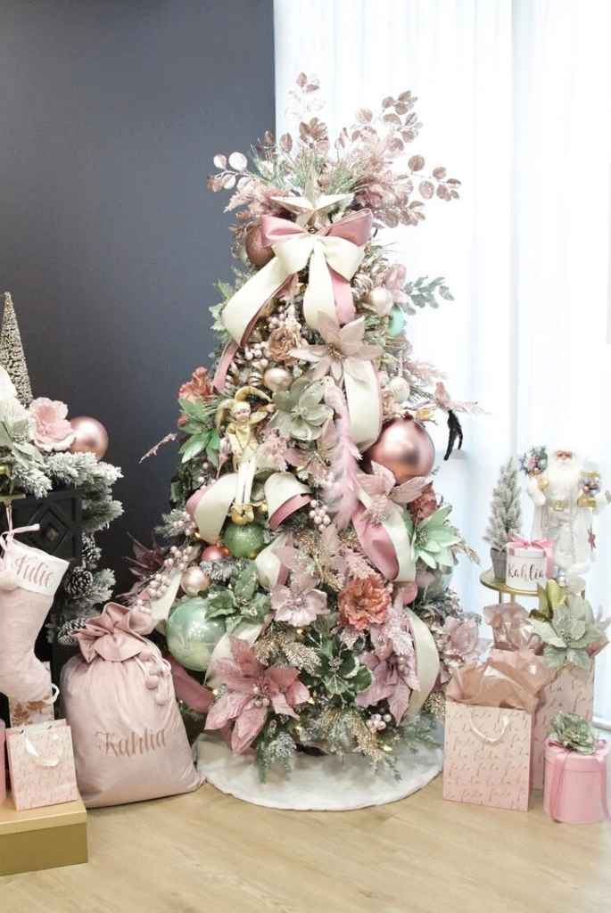 Blush Ribbon Christmas Tree