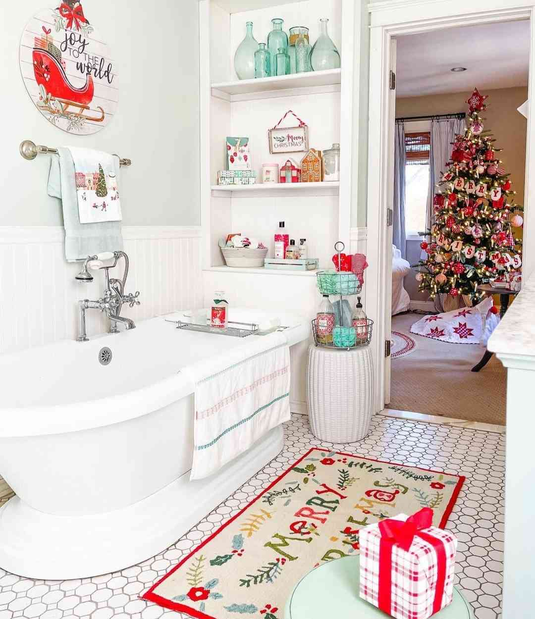 Christmas Bathroom Decor with Festive Charm