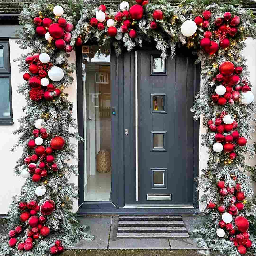 Classic Red and White Christmas Archway