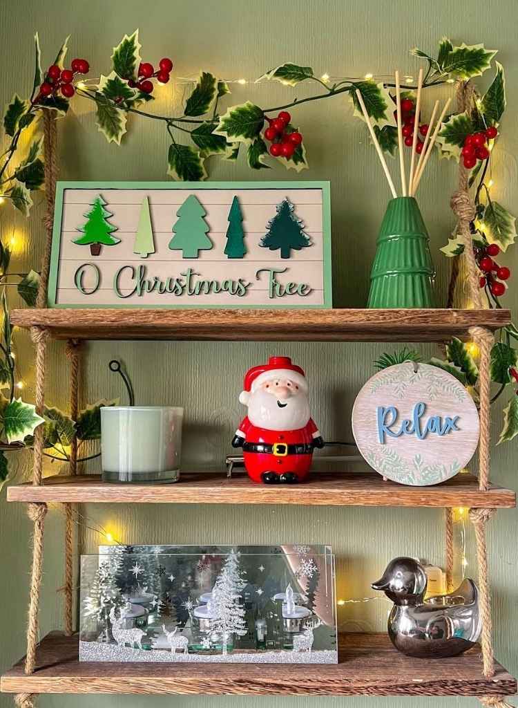 Festive Shelf Christmas Decor
