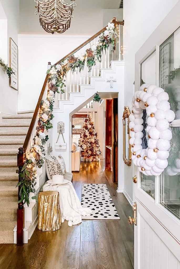 Glam Winter Wonderland Entryway
