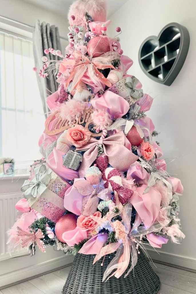 Luxe Pink Bow Christmas Tree