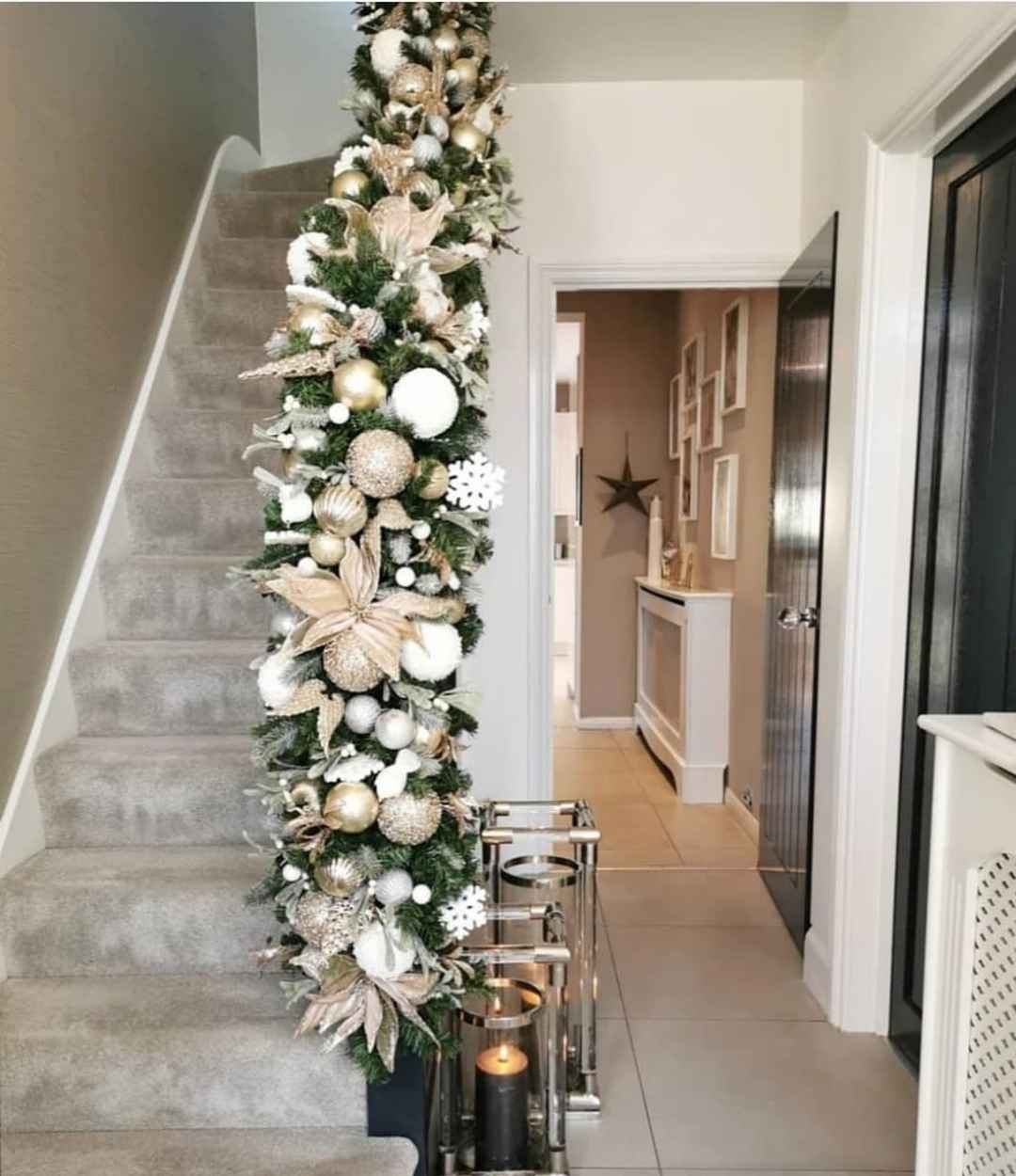 Luxurious Gold and White Stairs