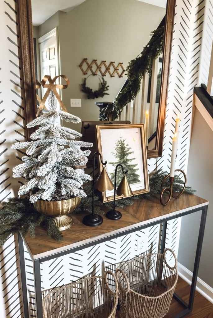 Minimalist Console with Holiday Charm